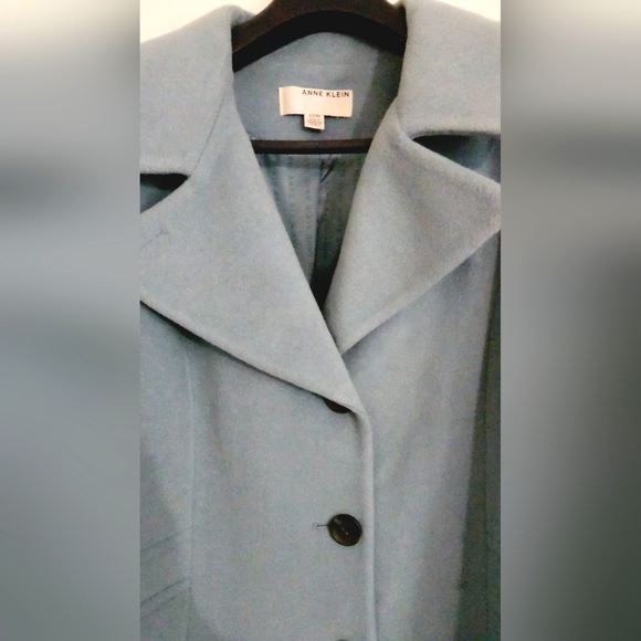 [22] NWT Anne Klein Cashmere Blend Lined Coat - Picture 5 of 11